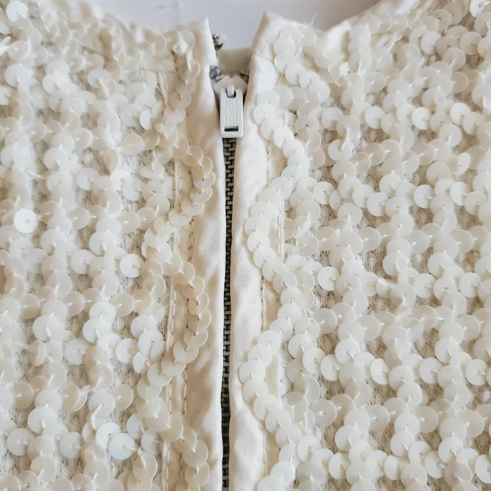 7310 * Algy Vintage Sequin Majorette Leotard Green White 1960s Size Unknown - Picture 7 of 11